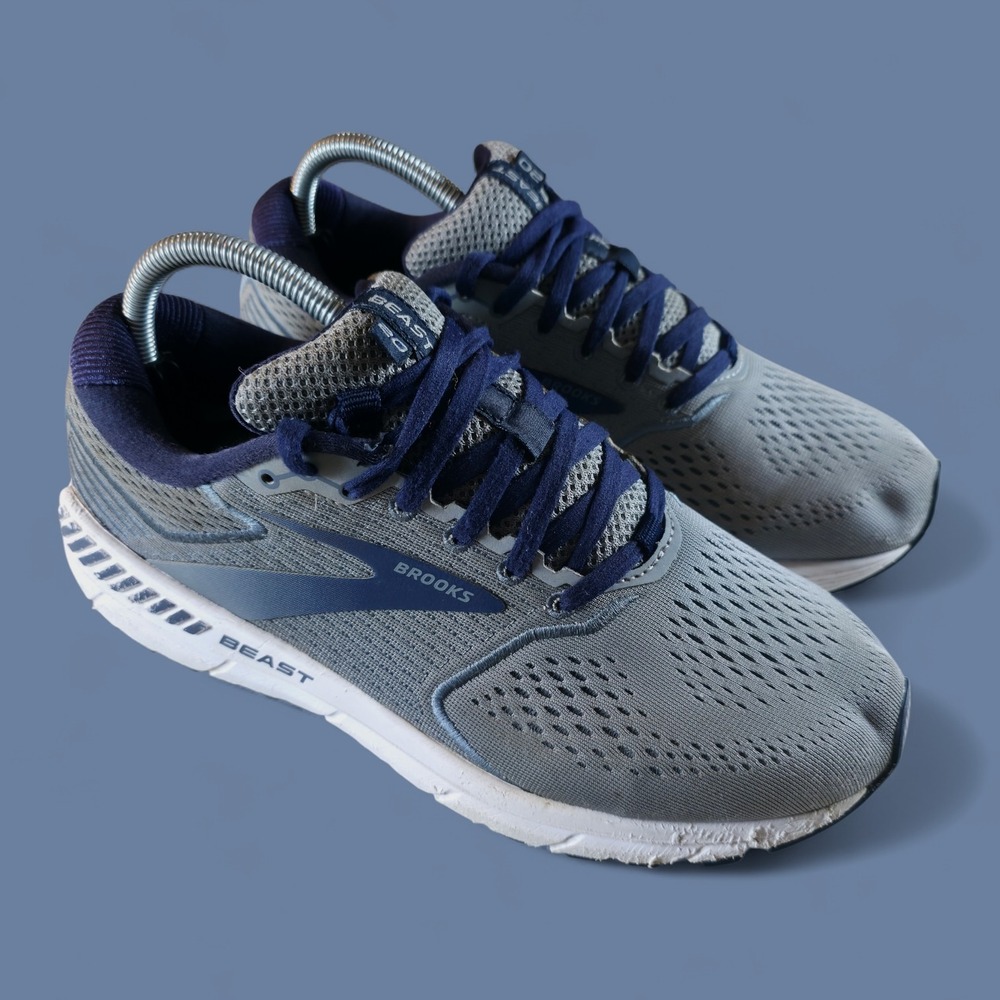 Brooks Beast 20 Mens Gray Blue Size 9 D Running Shoes Sneakers 1103271D491